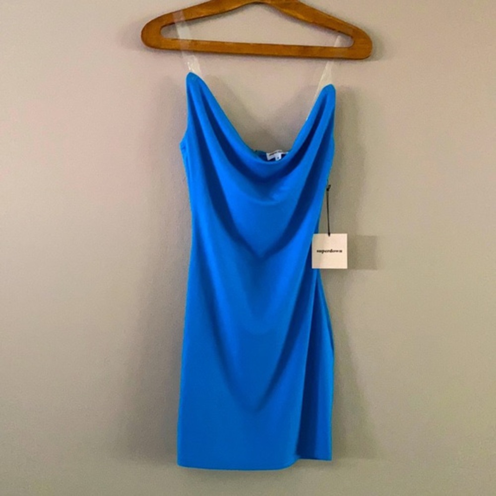 COPY - Superdown Blue Cowl Neck Body Con Dress